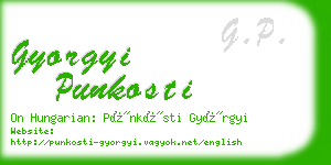 gyorgyi punkosti business card